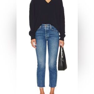 Like New Mother Denim- size 28- The Tomcat Ankle Fray- Arigato Mr. Roboto wash